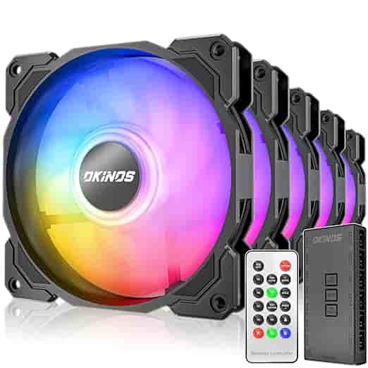 Imagen 1 de Paquete de 5 ventiladores RGB - Negro