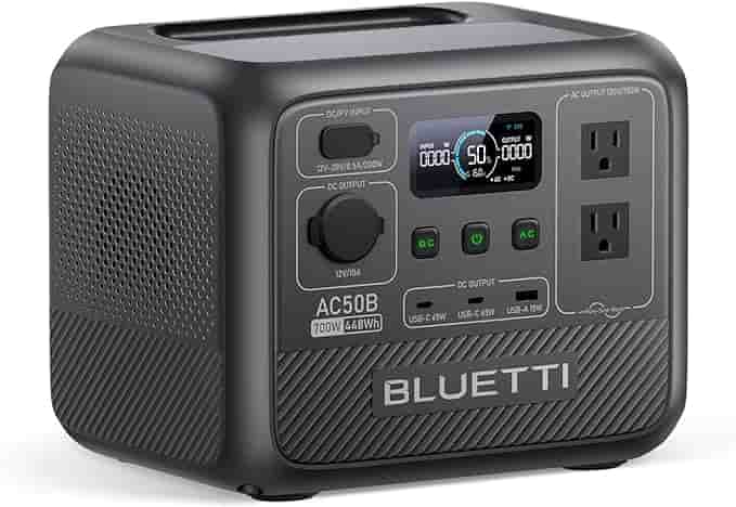 Imagen 1 de BLUETTI Estación de energía portátil AC50B, generador solar de 448 Wh.