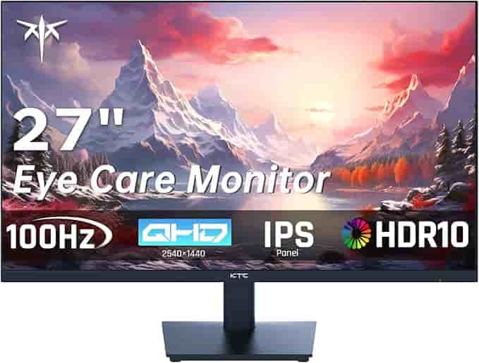 Imagen 1 de KTC Monitor de computadora QHD 27 Pulgadas - 27 Pulgadas, Negro