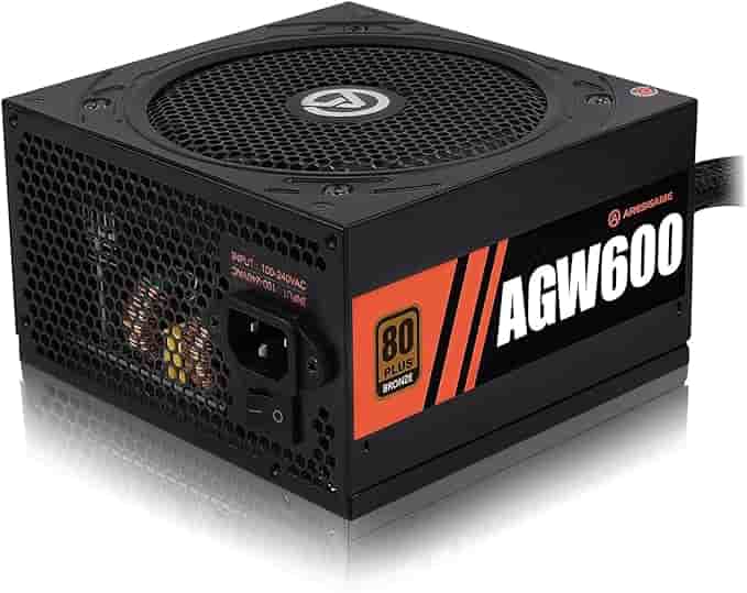 Imagen 1 de ARESGAME Fuente de alimentación 600W 80+ Bronce Certificado PSU (AGW600) - AGW600