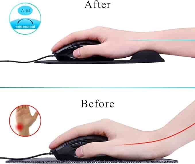 Imagen 4 de Alfombrilla de Mouse Ergonómica con Reposamuñecas de Gel - JIKIOU