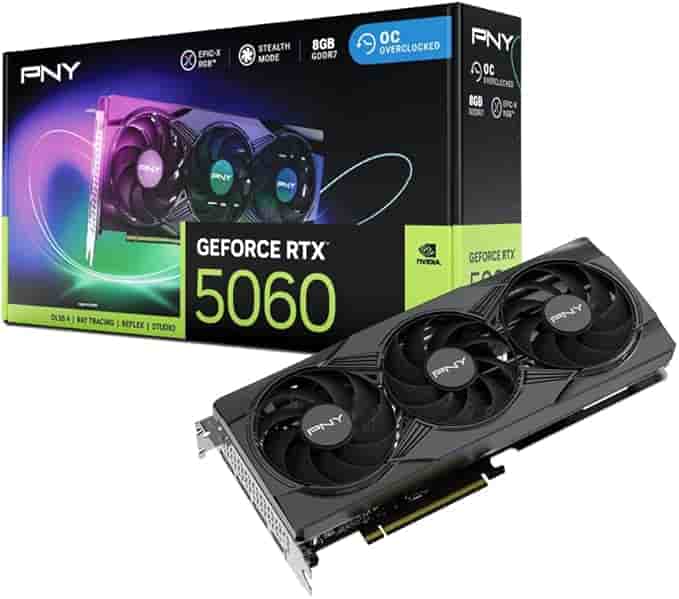 Imagen 1 de PNY NVIDIA GeForce RTX 5060 Epic-X ARGB OC - Triple ventilador ARGB