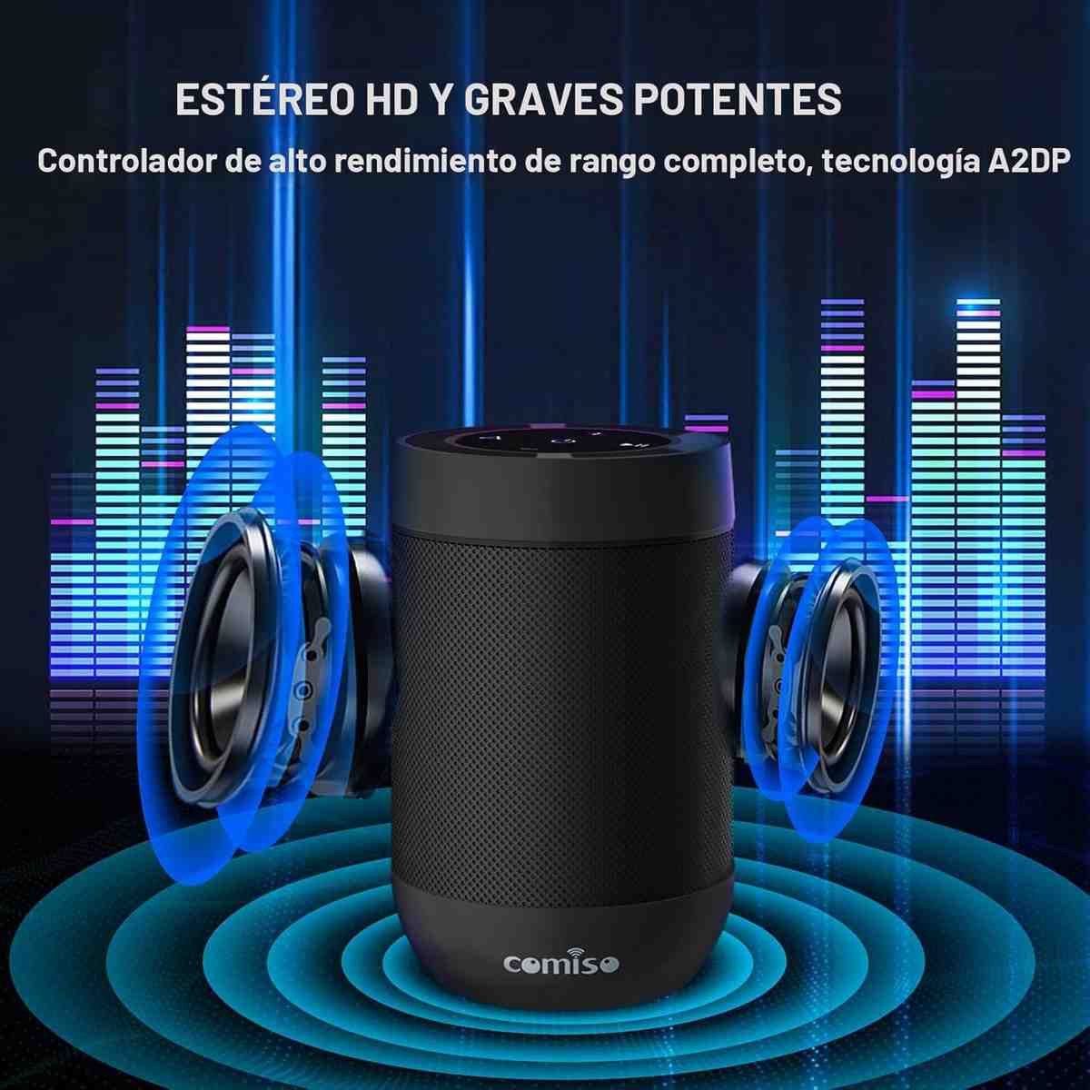 Imagen 2 de Comiso Altavoz Bluetooth, 5.3 altavoces Bluetooth inalámbricos