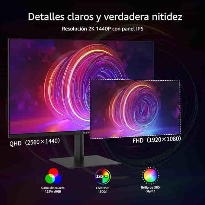 Imagen 2 de KTC Monitor de computadora QHD 27 Pulgadas