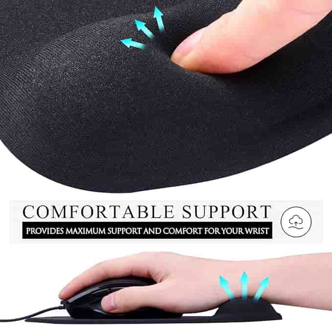 Imagen 3 de Alfombrilla de Mouse Ergonómica con Reposamuñecas de Gel - JIKIOU