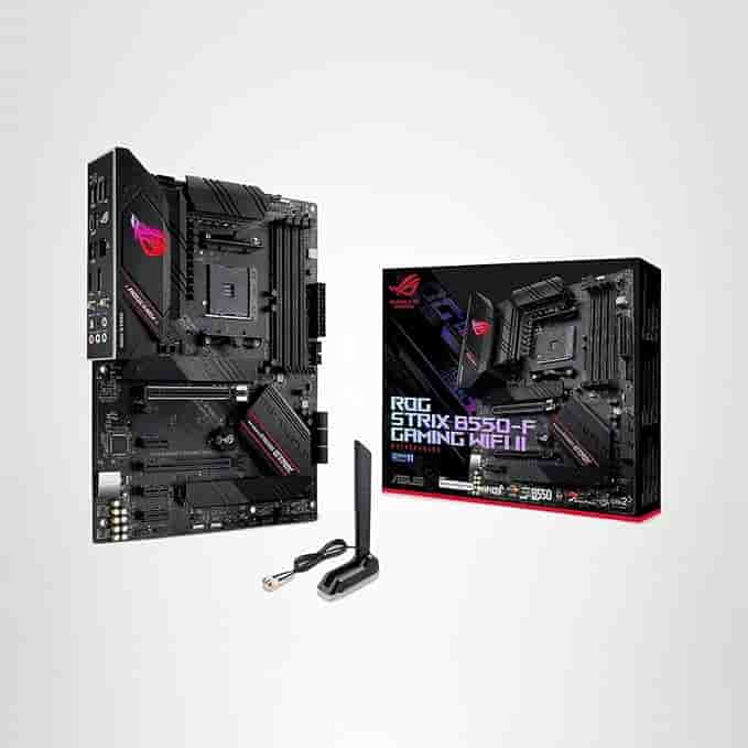 Imagen 1 de ASUS ROG STRIX B550-F Gaming WiFi II – Tarjeta Madre ATX AM4 con PCIe 4.0, WiFi 6E y Aura Sync RGB