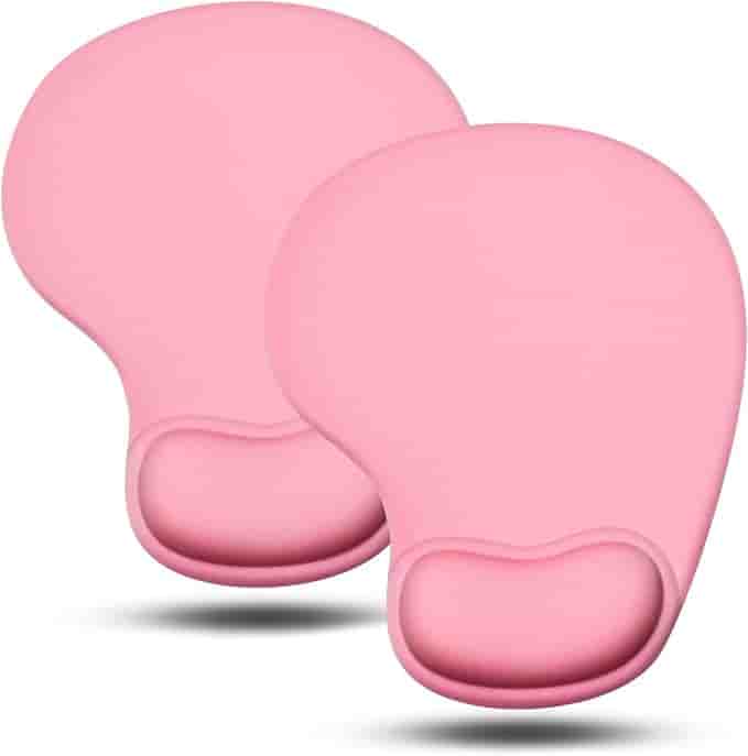 Imagen 1 de Alfombrilla de Mouse Ergonómica con Reposamuñecas de Gel - JIKIOU - Rosado