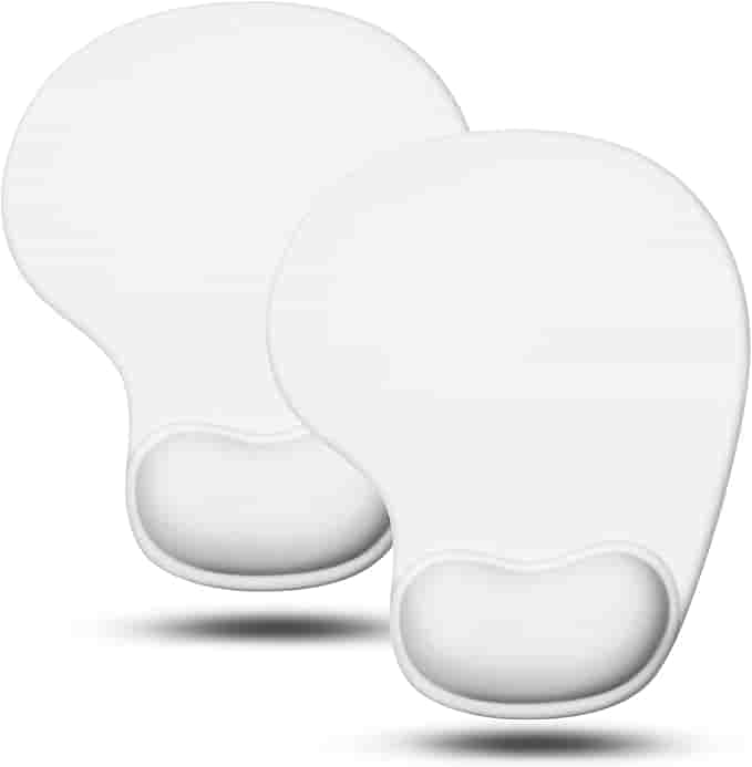 Imagen 1 de Alfombrilla de Mouse Ergonómica con Reposamuñecas de Gel - JIKIOU - Blanco