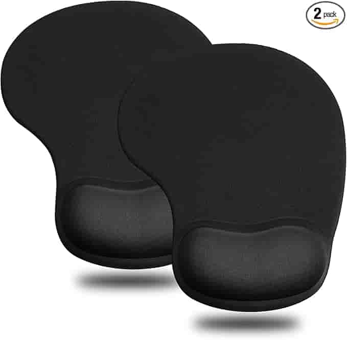 Imagen 1 de Alfombrilla de Mouse Ergonómica con Reposamuñecas de Gel - JIKIOU - Negro