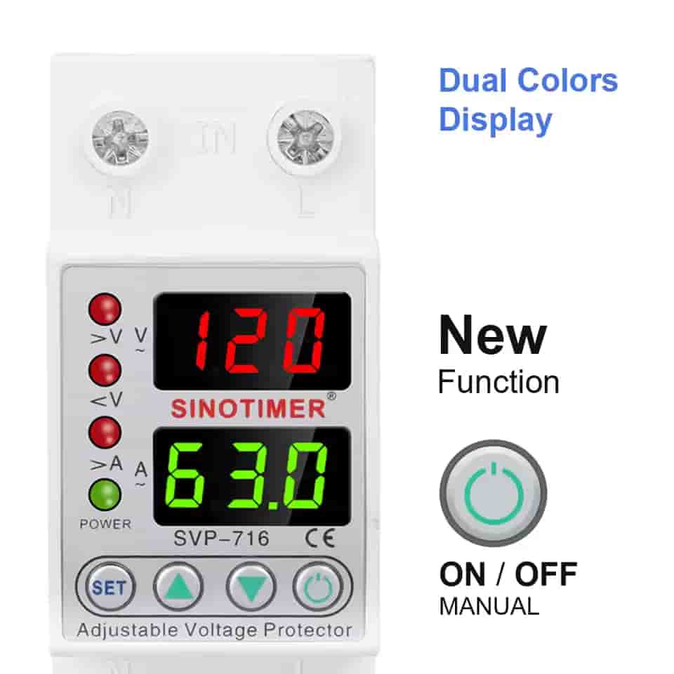 Imagen 1 de Protector Inteligente de Voltaje y Corriente 110V/120V AC con Pantalla Dual