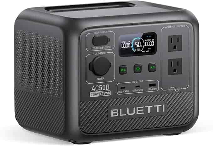 Imagen 1 de BLUETTI Estación de energía portátil AC50B, generador solar de 448 Wh.