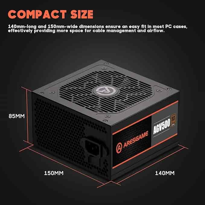 Imagen 4 de ARESGAME AGV Series 500W Fuente de Alimentación ATX 80+ Bronze (No Modular)