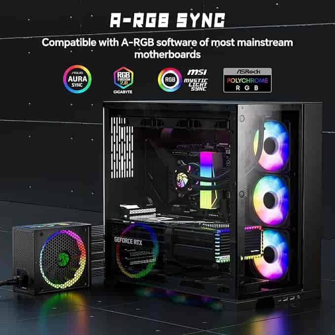 Imagen 3 de Fuente de Poder GameMax 850W 80 Plus Gold Full Modular con Iluminación ARGB Sync