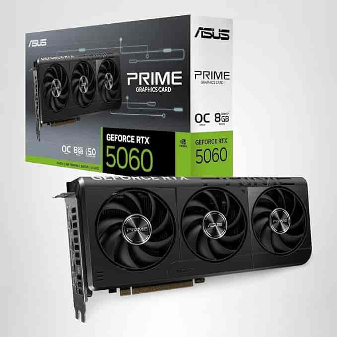 Imagen 1 de GeForce RTX 5060 8GB GDDR7 OC Edition | PCIe 5.0, DLSS 4 - Prime, Negro