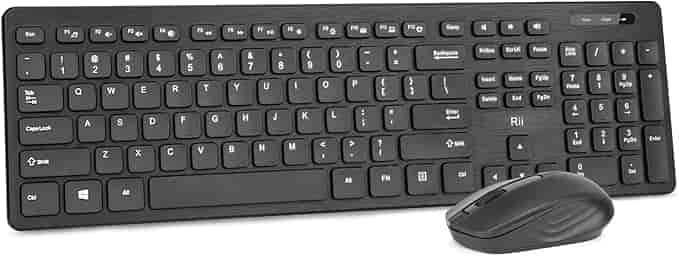 Imagen 1 de Combo de teclado y mouse inalámbricos Rii - Negro