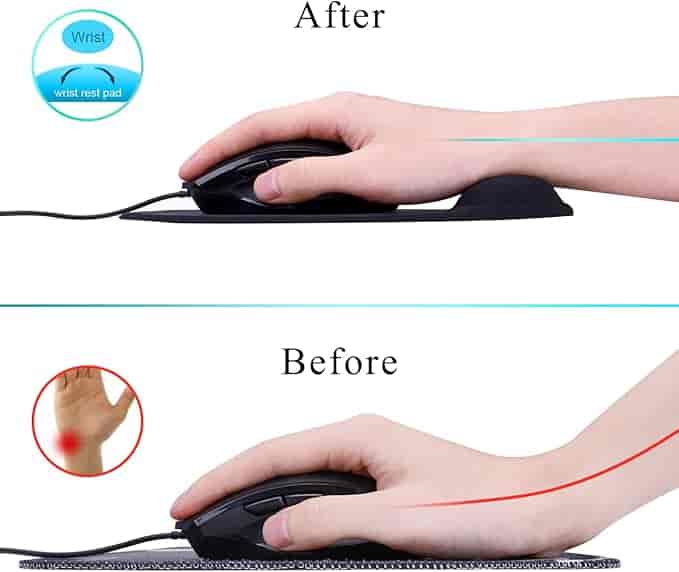 Imagen 4 de Alfombrilla de Mouse Ergonómica con Reposamuñecas de Gel - JIKIOU