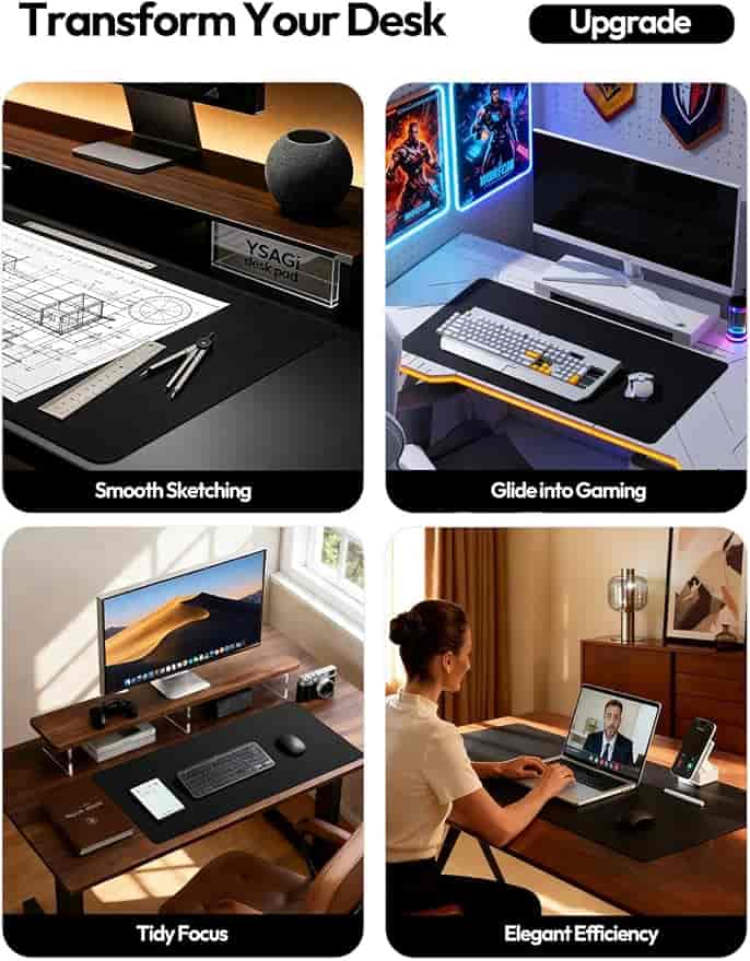 Imagen 2 de Tapete Protector de Escritorio en Cuero Sintético Premium