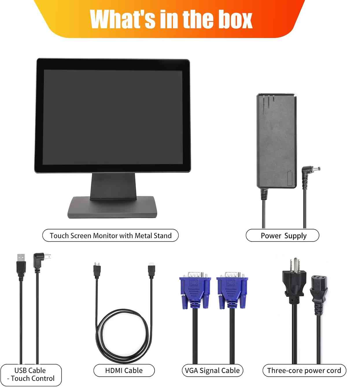 Imagen 3 de POS Monitor multi-táctil retroiluminado capacitivo LED de 17 pulgadas