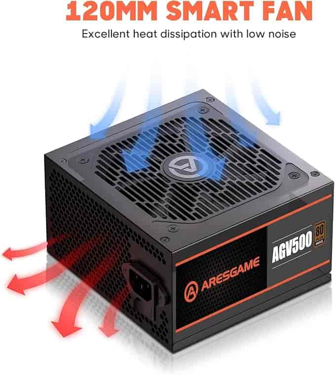 Imagen 1 de ARESGAME AGV Series 500W Fuente de Alimentación ATX 80+ Bronze (No Modular)