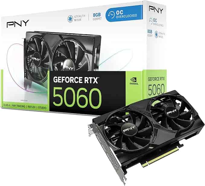 Imagen 1 de PNY NVIDIA GeForce RTX 5060 Epic-X ARGB OC - Ventilador dual