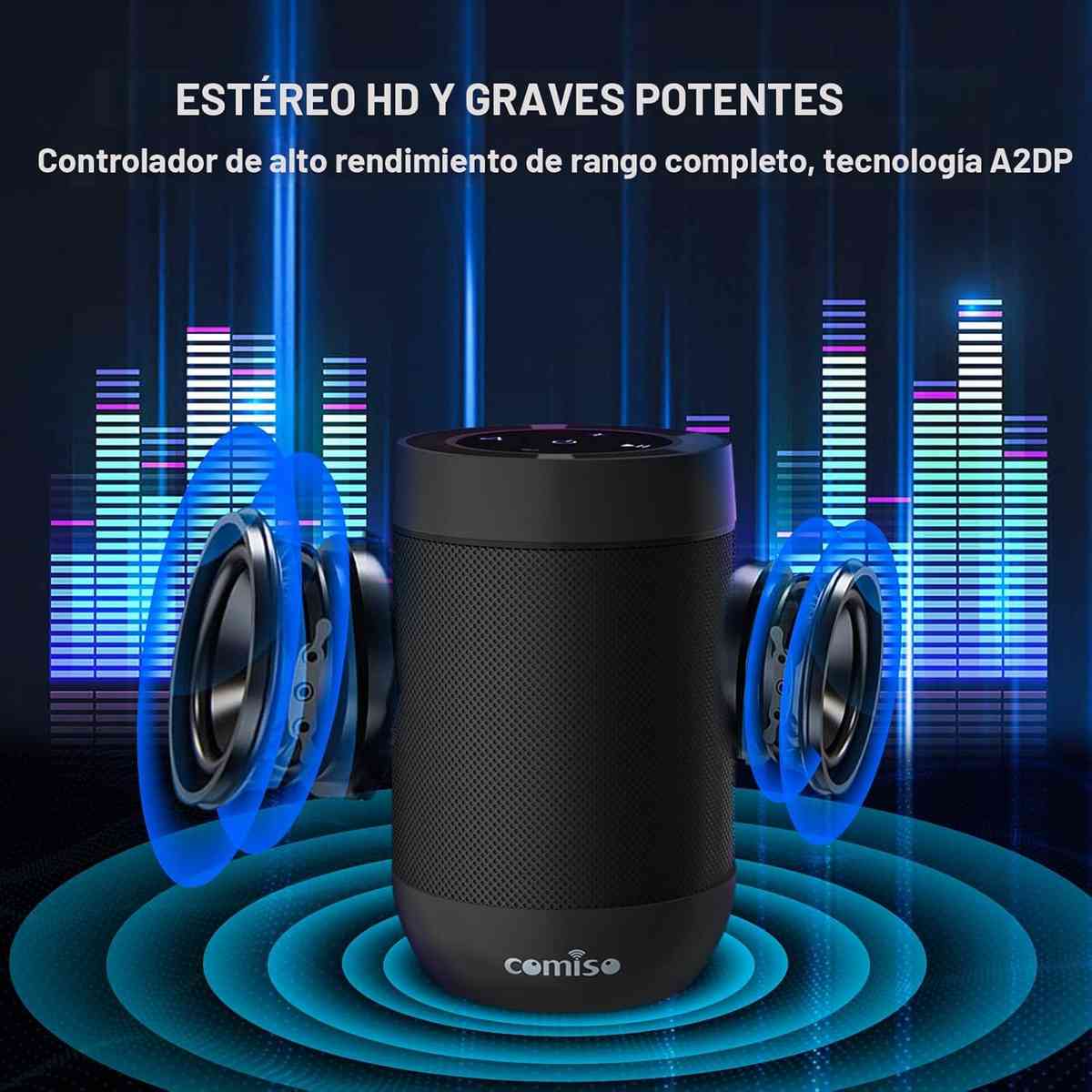 Imagen 2 de Comiso Altavoz Bluetooth, 5.3 altavoces Bluetooth inalámbricos