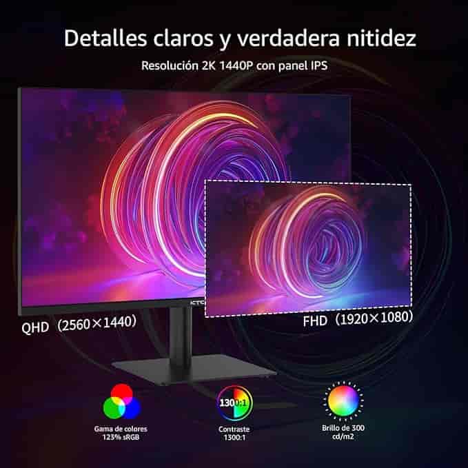 Imagen 2 de KTC Monitor de computadora QHD 27 Pulgadas