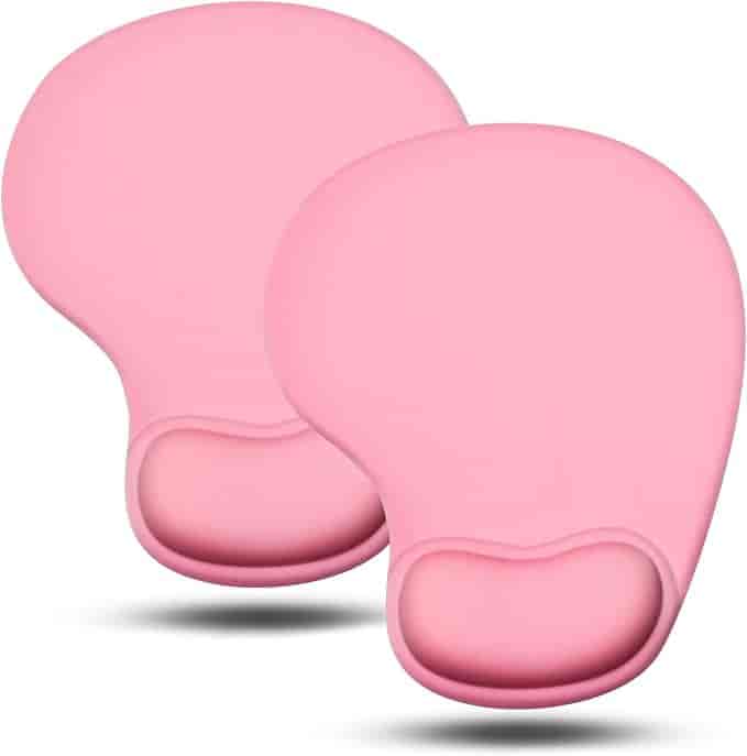 Imagen 1 de Alfombrilla de Mouse Ergonómica con Reposamuñecas de Gel - JIKIOU - Rosado