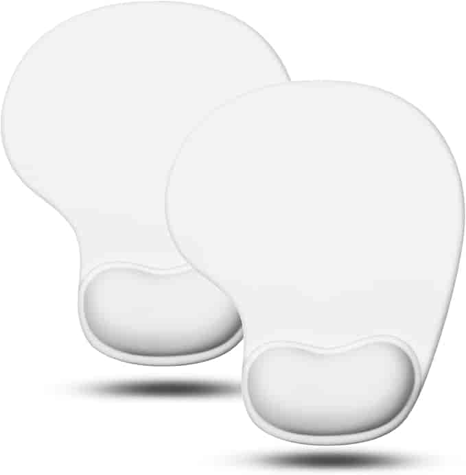 Imagen 1 de Alfombrilla de Mouse Ergonómica con Reposamuñecas de Gel - JIKIOU - Blanco