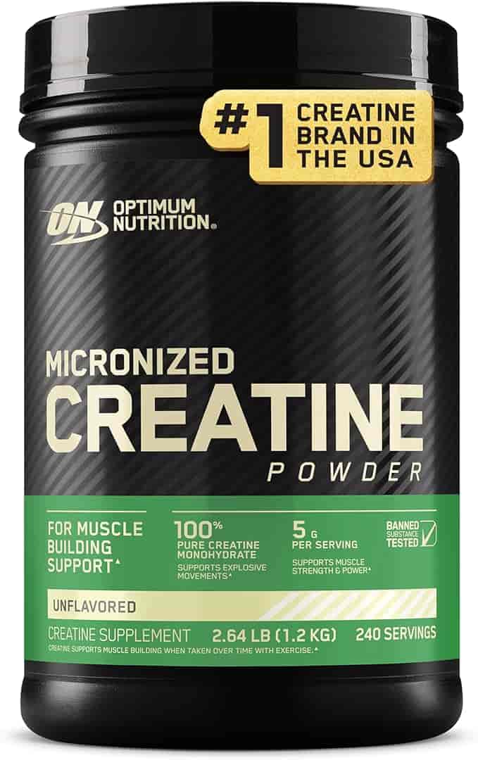 Imagen 1 de Optimum Nutrition Monohidrato de creatina micronizada en polvo - Sin Sabor, 240 Servicios