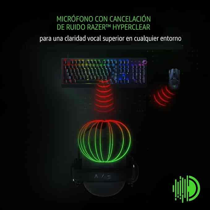 Imagen 2 de Razer BlackShark V2 X Auriculares para gamer: sonido envolvente 7.1, controladores de 1.9