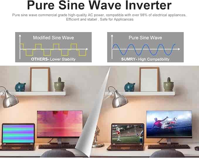 Imagen 3 de Inversor Solar Híbrido Sumry 4000W 24V Onda Pura con MPPT 140A y Pantalla LCD