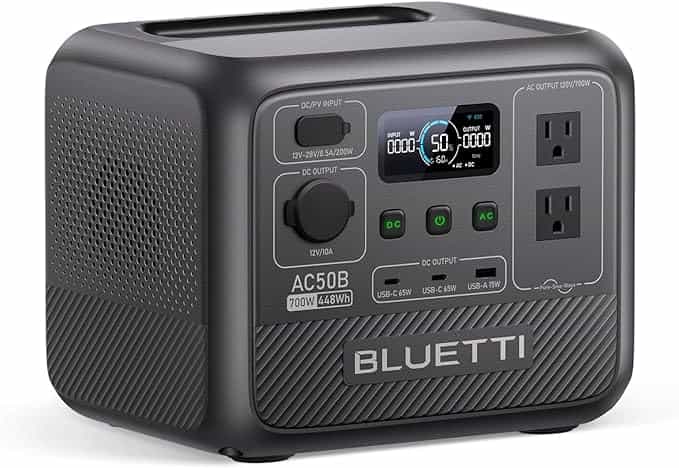 Imagen 1 de BLUETTI Estación de energía portátil AC50B, generador solar de 448 Wh.