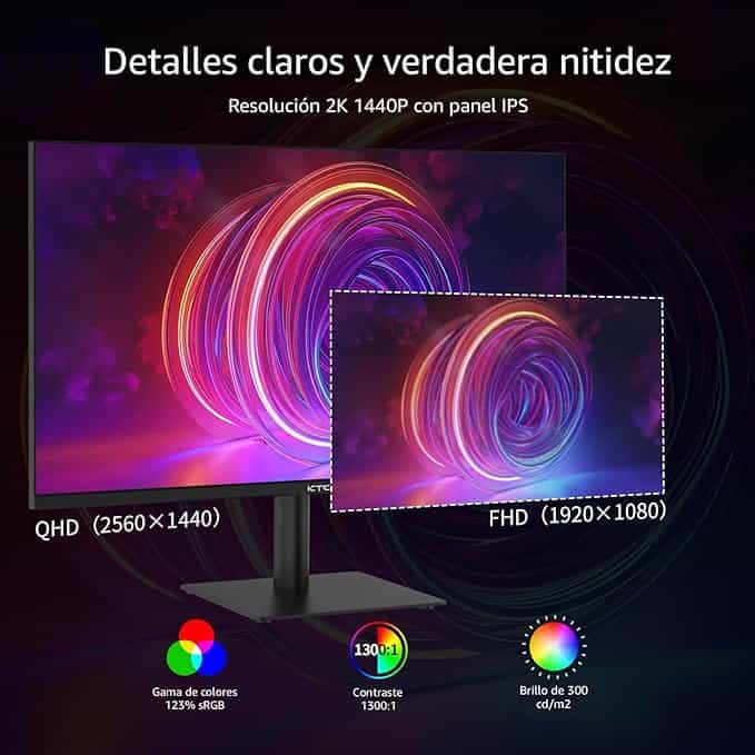 Imagen 2 de KTC Monitor de computadora QHD 27 Pulgadas