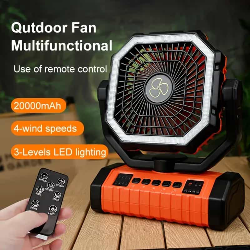 Imagen 1 de Ventilador portátil de larga duración con batería recargable