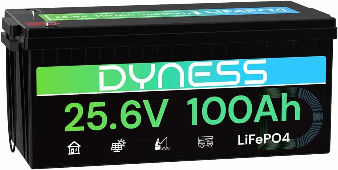 Imagen 1 de Batería de Litio LiFePO4 24V 100Ah Dyness – 2560Wh con BMS Inteligente de 100A