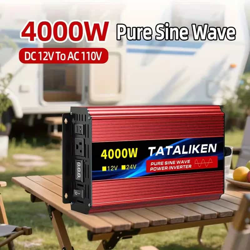 Imagen 3 de Tataliken 4000W Power Inverter 12V a 110V, Convertidor de Corriente para Auto