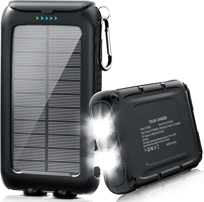Power Bank - Cargador de teléfono solar portátil con linterna de 49800 mAh. - Vista principal