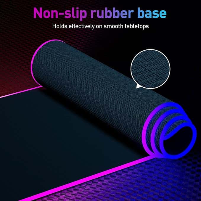 Alfombrilla de Mouse Gamer RGB XL – Tapete Extendido con 14 Modos de Iluminación LED - Vista 5