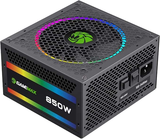 Fuente de Poder GameMax 850W 80 Plus Gold Full Modular con Iluminación ARGB Sync - Vista principal