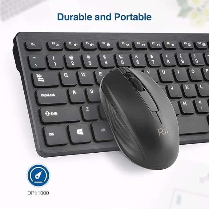 Combo de teclado y mouse inalámbricos Rii - Vista 3
