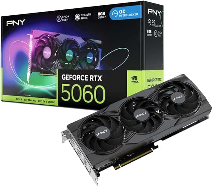 PNY NVIDIA GeForce RTX 5060 Epic-X ARGB OC - Vista 1