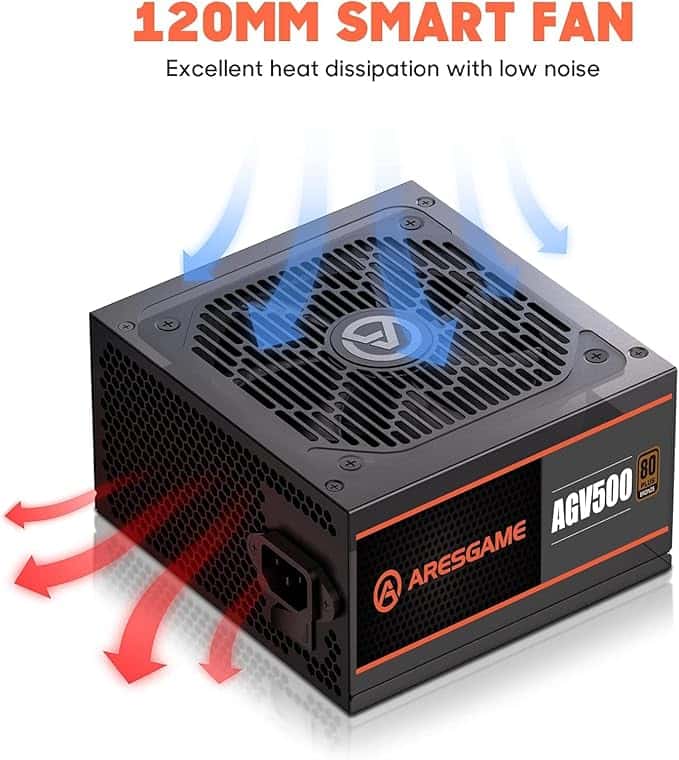 ARESGAME AGV Series 500W Fuente de Alimentación ATX 80+ Bronze (No Modular) - Vista 2