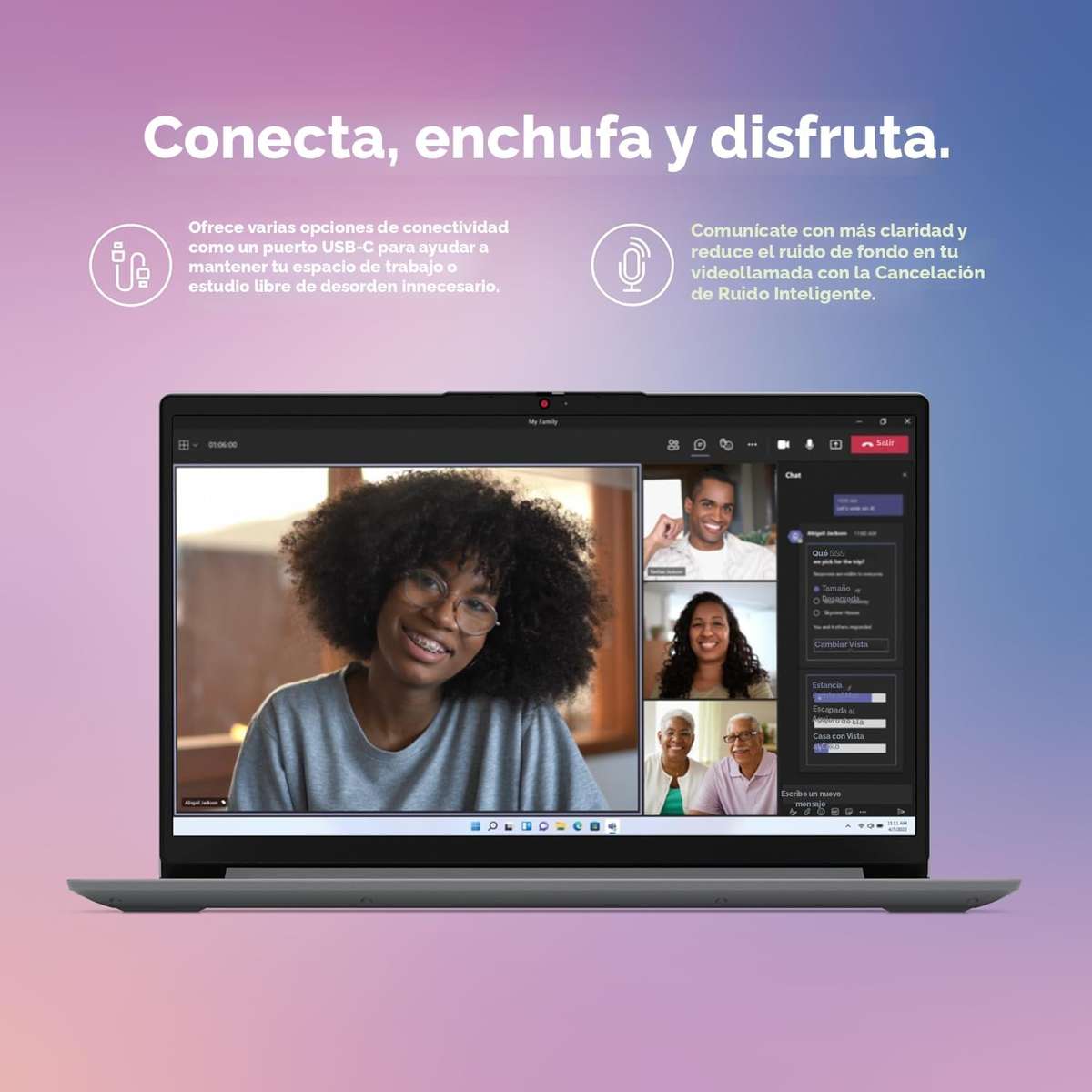 Lenovo IdeaPad 1 Laptop para estudiantes - Vista 4