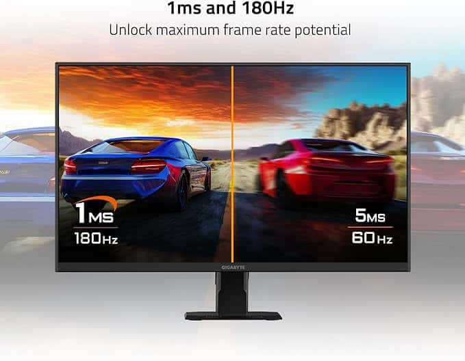 GIGABYTE GS27Q Advanced – Monitor Gamer IPS 27" QHD 180Hz 1ms MPRT con FreeSync y HDR10 - Vista 3