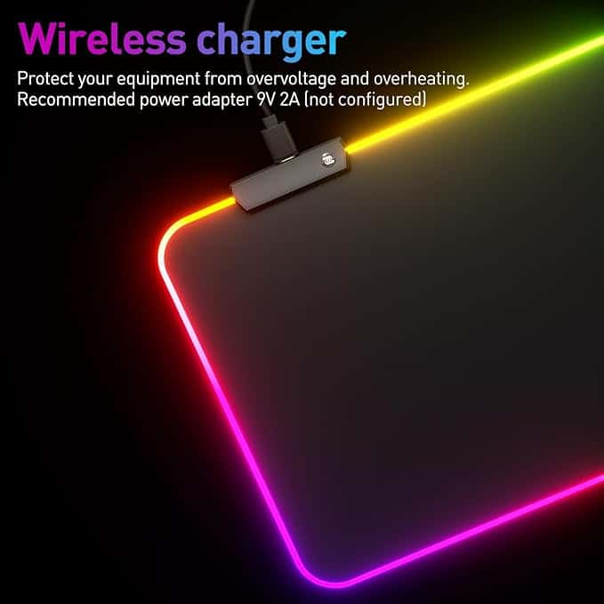 Alfombrilla de Mouse Gamer RGB XL – Tapete Extendido con 14 Modos de Iluminación LED - Vista 2