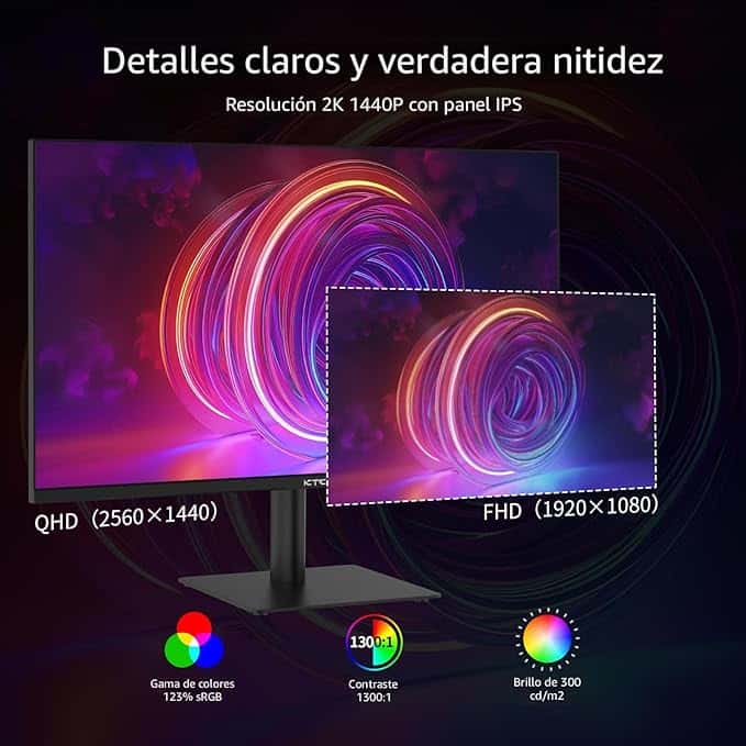KTC Monitor de computadora QHD 27 Pulgadas - Vista 3