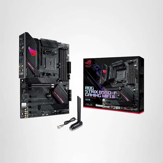 ASUS ROG STRIX B550-F Gaming WiFi II – Tarjeta Madre ATX AM4 con PCIe 4.0, WiFi 6E y Aura Sync RGB - Vista principal