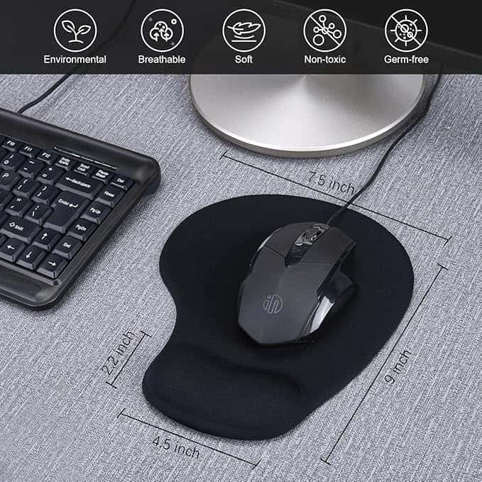 Alfombrilla de Mouse Ergonómica con Reposamuñecas de Gel - JIKIOU - Vista 2