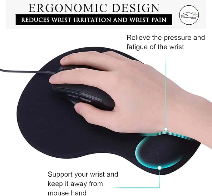 Alfombrilla de Mouse Ergonómica con Reposamuñecas de Gel - JIKIOU - Vista 3