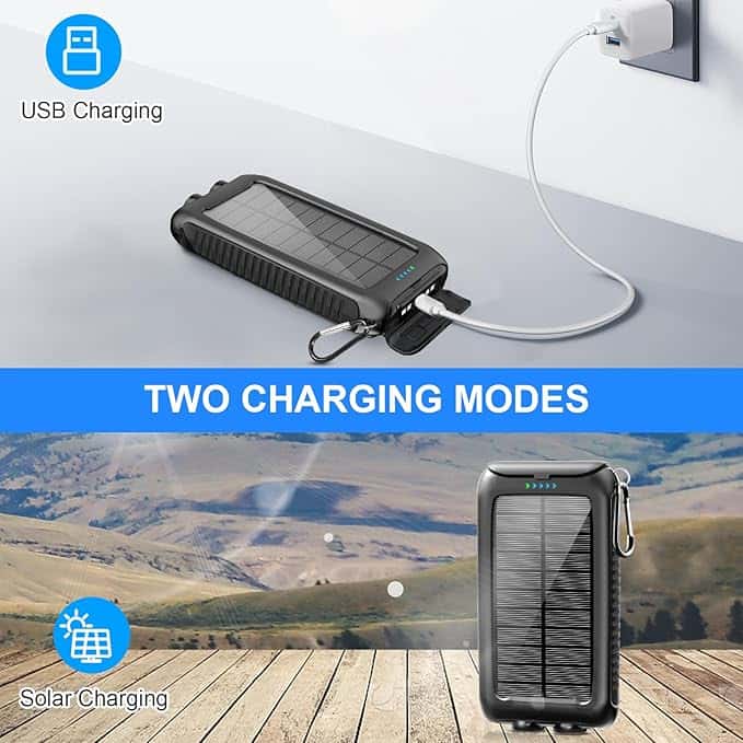 Power Bank - Cargador de teléfono solar portátil con linterna de 49800 mAh. - Vista 3
